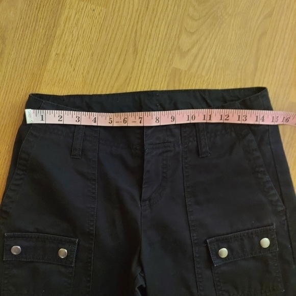Y2K Vintage GAP black utility capri pants 100% cotton Sz 2 - Picture 6 of 9